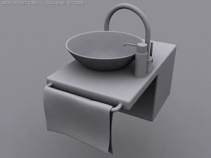 wallmounted bathroom sink 3D Model
