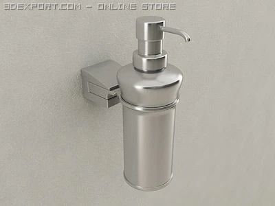 wallmounted soap dispenser 3D Model .c4d .max .obj .3ds .fbx .stl .blend