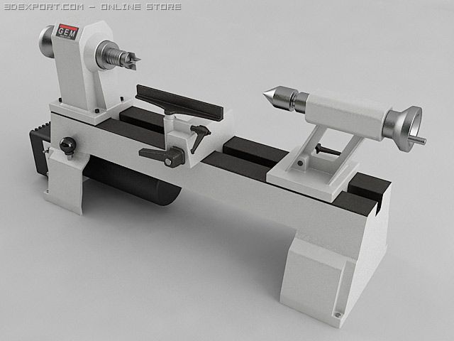 variable speed mini lathe Modelo 3D .c4d .max .obj .3ds .fbx .stl .blend 