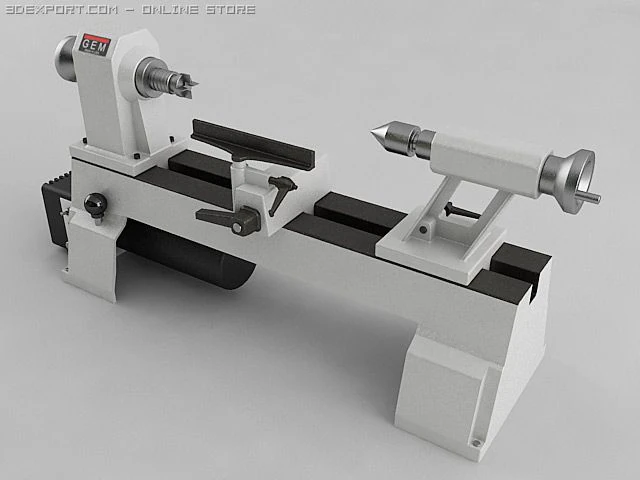 variable speed mini lathe 3D Model .c4d .max .obj .3ds .fbx .stl .blend 