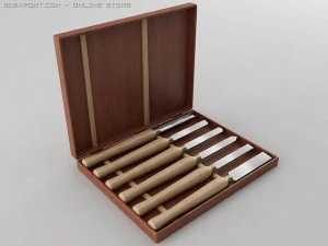 conjunto de cinzel de torno Modelo 3D