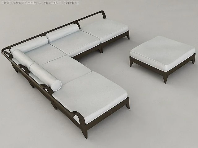 outdoor furniture set 3D Model .c4d .max .obj .3ds .fbx .stl .blend