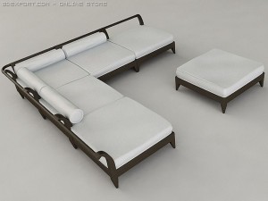 outdoor furniture set Modelo 3D