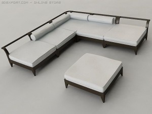 outdoor furniture set Modèle 3D