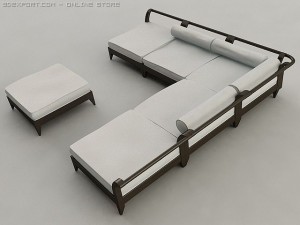 outdoor furniture set Modèle 3D