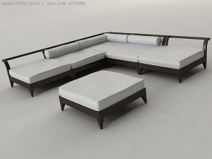 outdoor furniture set Modèle 3D