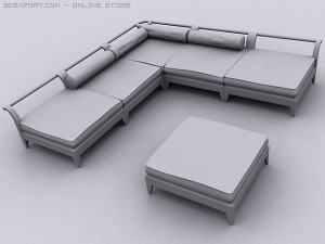 outdoor furniture set Modèle 3D