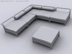 outdoor furniture set 3D Model