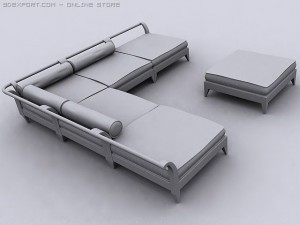 outdoor furniture set Modèle 3D
