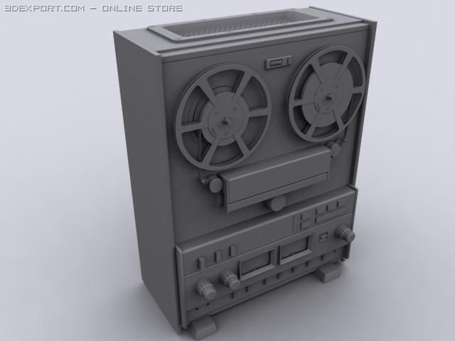 reel to reel untextured 3D 모델 .c4d .max .obj .3ds .fbx .stl .blend 