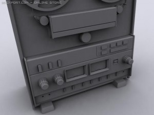 reel to reel untextured 3D 모델