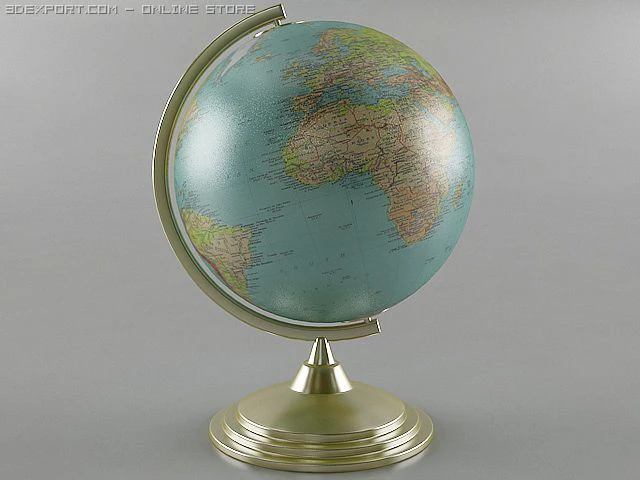 desk globe 3D Model .c4d .max .obj .3ds .fbx .stl .blend 