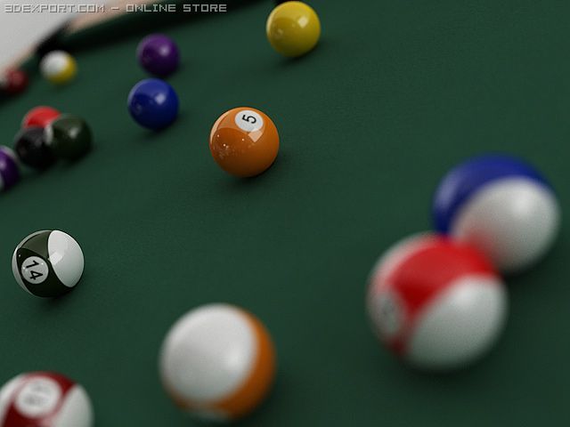 pool table Model 3D .c4d .max .obj .3ds .fbx .stl .blend 