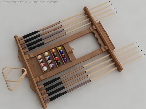 pool stick rack 3D-Modell