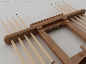 pool stick rack 3D-Modell
