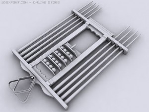 pool stick rack 3D-Modell