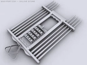 pool stick rack 3D Model