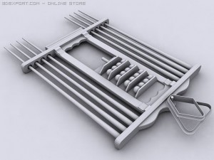 pool stick rack 3D-Modell