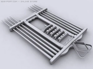 pool stick rack 3D Model