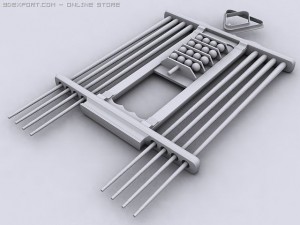 pool stick rack 3D-Modell