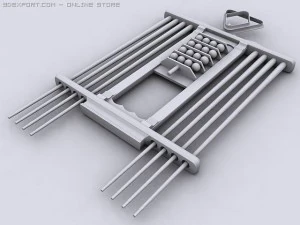 pool stick rack 3D Model