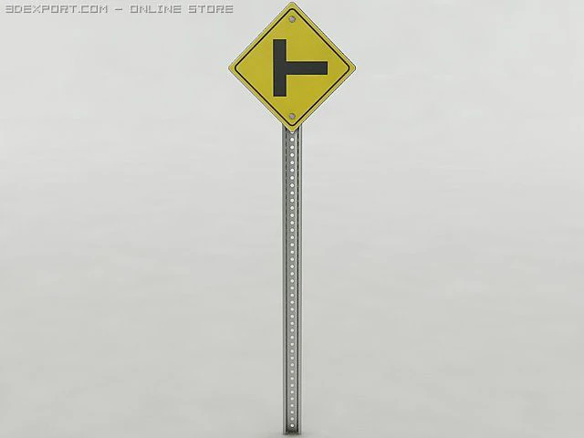 intersection sign 3D Model .c4d .max .obj .3ds .fbx .stl .blend 