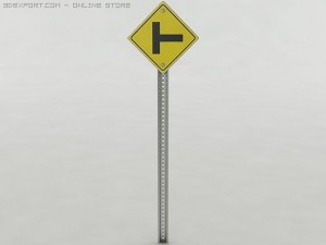 intersection sign 3D 모델