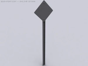 right turn sign 3D Model