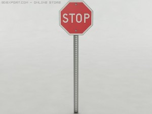 stop sign 3D Model