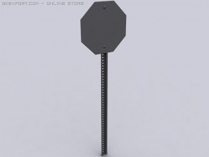 stop sign 3D Модель