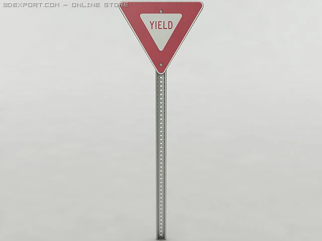 yield sign 3D Model .c4d .max .obj .3ds .fbx .stl .blend 