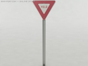 yield sign 3D मॉडल