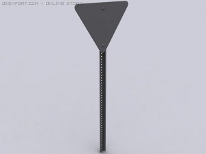 yield sign Model 3D