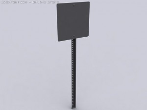 no uturns sign Model 3D