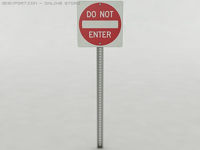 do not enter sign Modèle 3D .c4d .max .obj .3ds .fbx .stl .blend 
