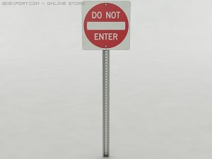 do not enter sign 3D Model