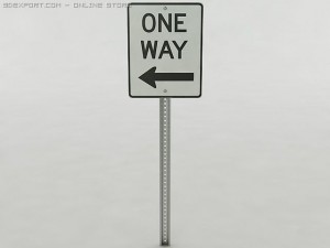 one way sign 3D Model