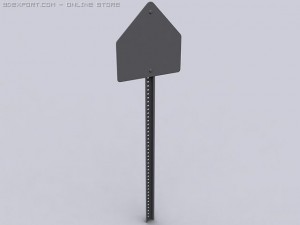 school crossing sign 3D Model