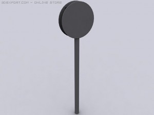 european speed limit sign Modello 3D