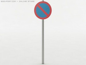 no parking sign 3D Model