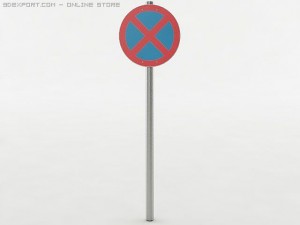 no stopping sign 3D Model