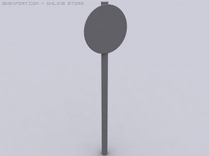 no stopping sign 3D 모델