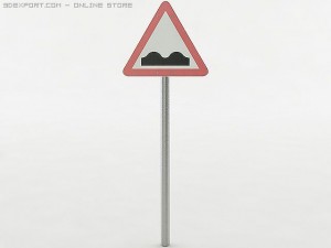 uneven road sign 3D Model