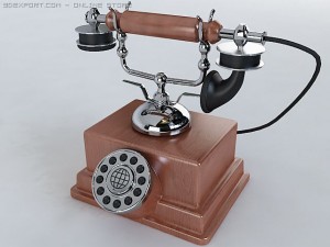 vintage telephone Modello 3D