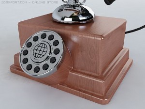vintage telephone Modello 3D