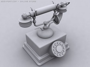 vintage telephone Modello 3D