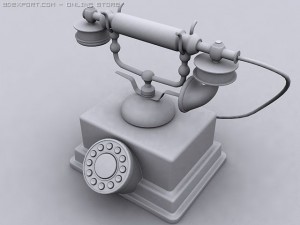 vintage telephone Modello 3D