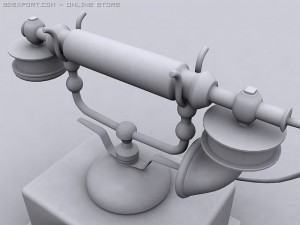 vintage telephone Modello 3D