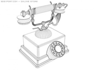 vintage telephone Modello 3D
