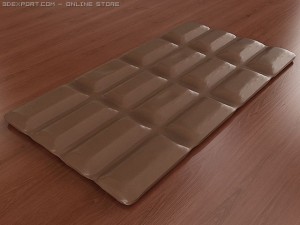 chocolate bar 3D 모델